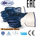 NMSAFETY nitrile bleu demi-enduit gants huile gant de travail gant de sécurité huile et gaz